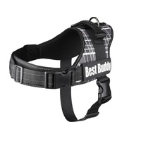 Flamingo Am za pse Best Buddy Pluto Grid Crna 80-100cm/50mm XL