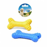 Duvo+ Kost Spiralna Tvrda Guma Plava/Žuta 15,5cm 1kom