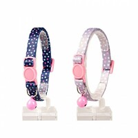 Duvo+ Ogrlica za mačke - Dots 20-30cm / 10cm Plavo/Bež