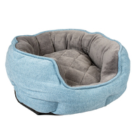 Duvo+ Krevet za pse Tweed Sky ovalni 41x38x20cm Plavo/crni S