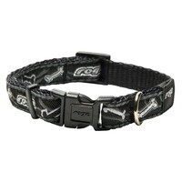 Rogz JellyBean klasična ogrlica Black Bone 11mm - 3/8