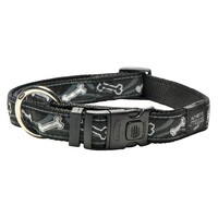 Rogz Armed Response klasična ogrlica Black Bone 25mm - 1