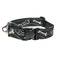 Rogz Special Agent klasična ogrlica Black Bone 40mm - 1 5/8