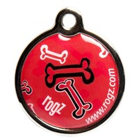 Rogz Metal ID privezak adresar L Red Rogz Bone