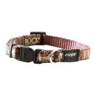 Rogz JellyBean klasična ogrlica Mocha Bone 11mm - 3/8