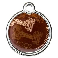 Rogz Metal ID privezak adresar L Mocha Bone