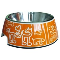 Rogz Činija Bowlz Orange Doodle L
