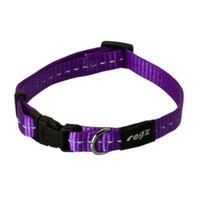 Rogz Firefly reflektujuća ogrlica Ljubičasta 11mm - 3/8
