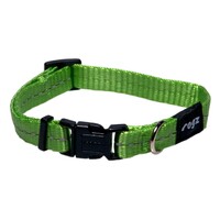 Rogz Firefly reflektujuća ogrlica Limun Zelena 11mm - 3/8