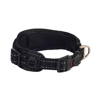 Rogz klasična Fanbelt postavljena ogrlica Crna 20mm - 3/4