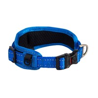 Rogz klasična Fanbelt postavljena ogrlica Plava 20mm - 3/4