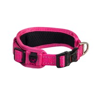 Rogz klasična Fanbelt postavljena ogrlica Pink 20mm - 3/4