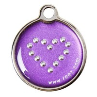 Rogz Metal ID privezak adresar L Purple Chrome