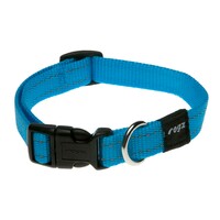 Rogz Snake reflektujuća ogrlica Tirkizno Plava 16mm - 5/8