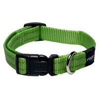 Rogz Snake reflektujuća ogrlica Limun Zelena 16mm - 5/8