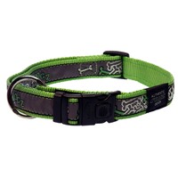 Rogz Armed Response klasična ogrlica Lime Bone 25mm - 1