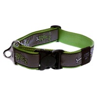 Rogz Special Agent klasična ogrlica Lime Bone 40mm - 1 5/8