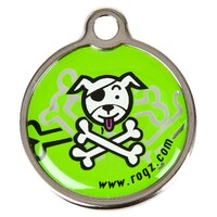 Rogz Metal ID privezak adresar L Lime Bone