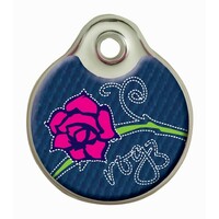 Rogz Instant ID privezak L Denim Rose