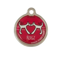 Rogz Metal ID privezak adresar S Red Heart